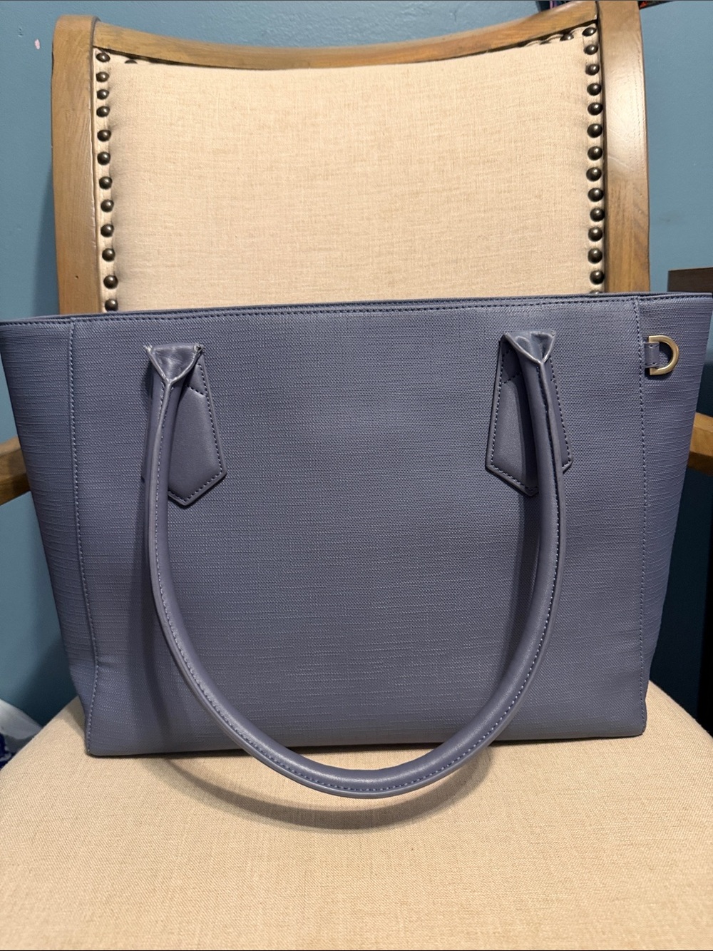 Dagne Dover Structured Coated Canvas Computer Tote Bag